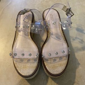 Schutz Cristiane Vinyl & Leather Sandal